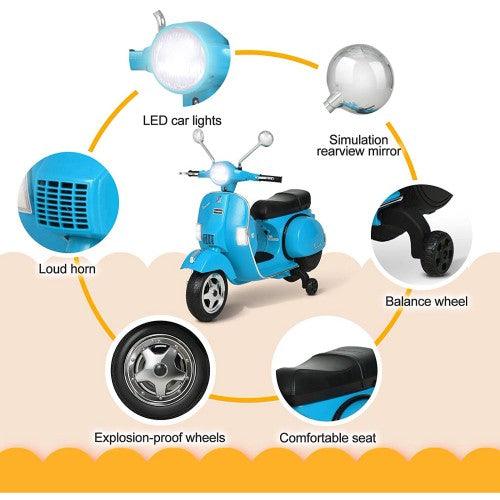 Uenjoy 6V Kids Ride On Electric Motorcycle (Vespa Edition) - Toytexx Uenjoy 6V Kids Ride On Electric Motorcycle (Vespa Edition) - Toytexx